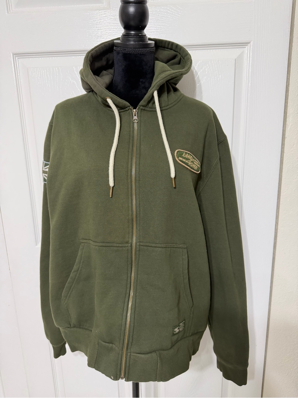 Land Rover heritage classic logo full zip hoodie green size 2XL made in Canada